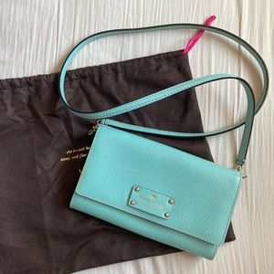 Kate Spade Turquoise Wallet on Strap